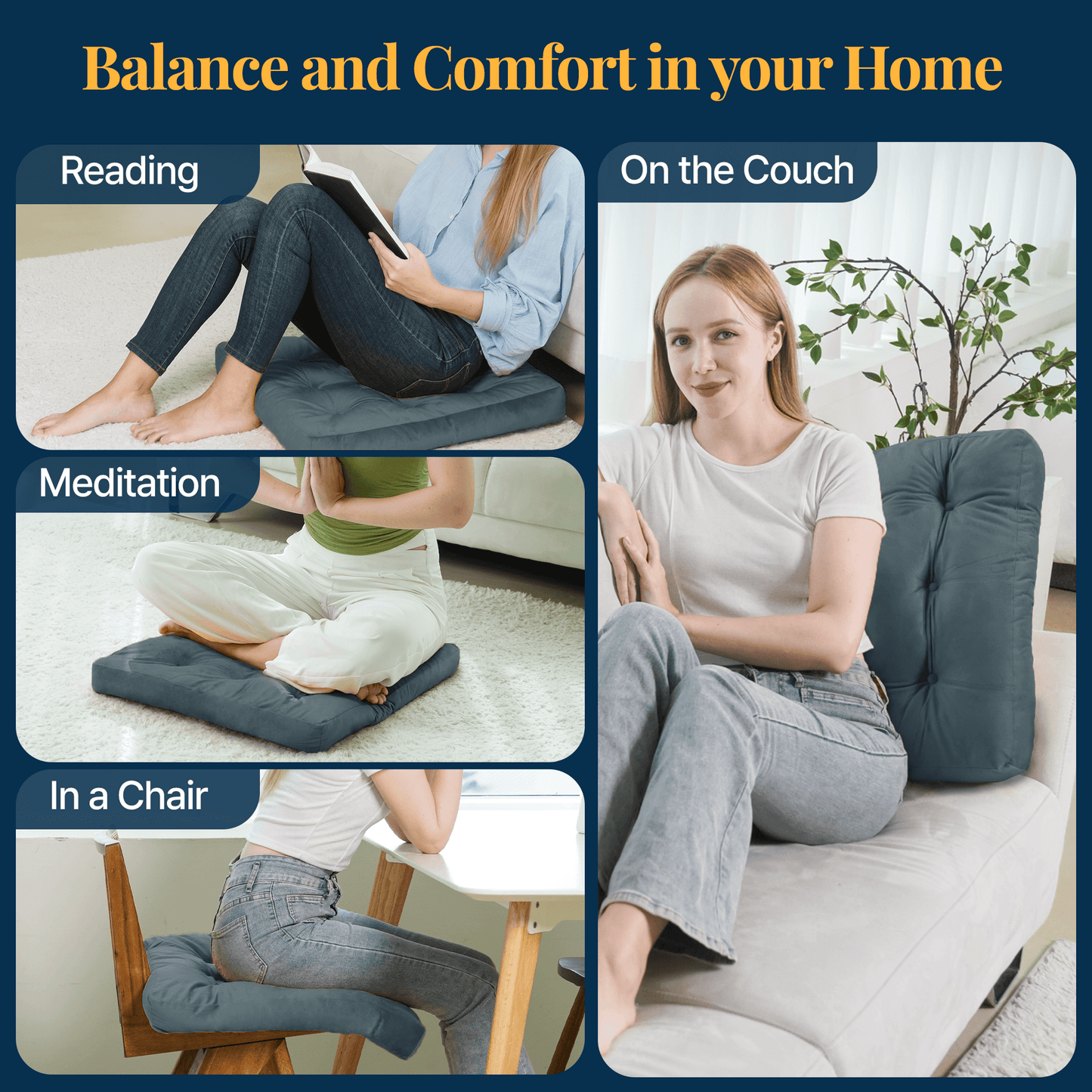 Dark Green Velvet Floor Cushion