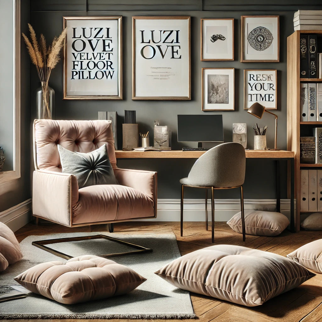 Home Office Upgrade: How Velvet Floor Pillows Can Enhance Your Workspace