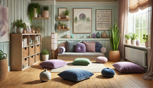 Home Yoga and Meditation Spaces: Creating a Tranquil Sanctuary with Velvet Floor Pillows