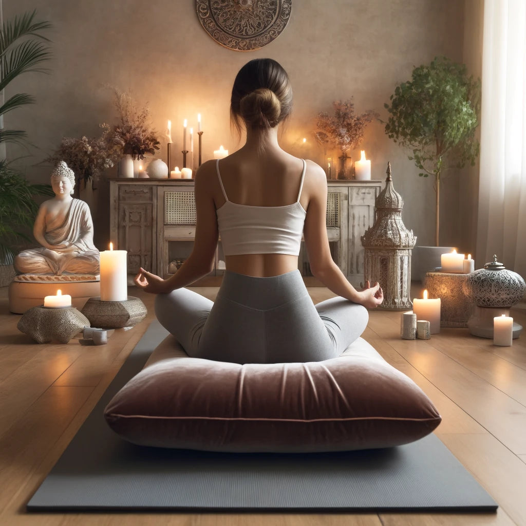 Elevating Your Home Yoga Practice: Velvet Floor Pillows for Support and Stability