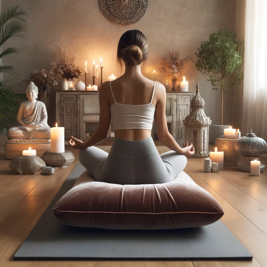 Elevating Your Home Yoga Practice: Velvet Floor Pillows for Support and Stability