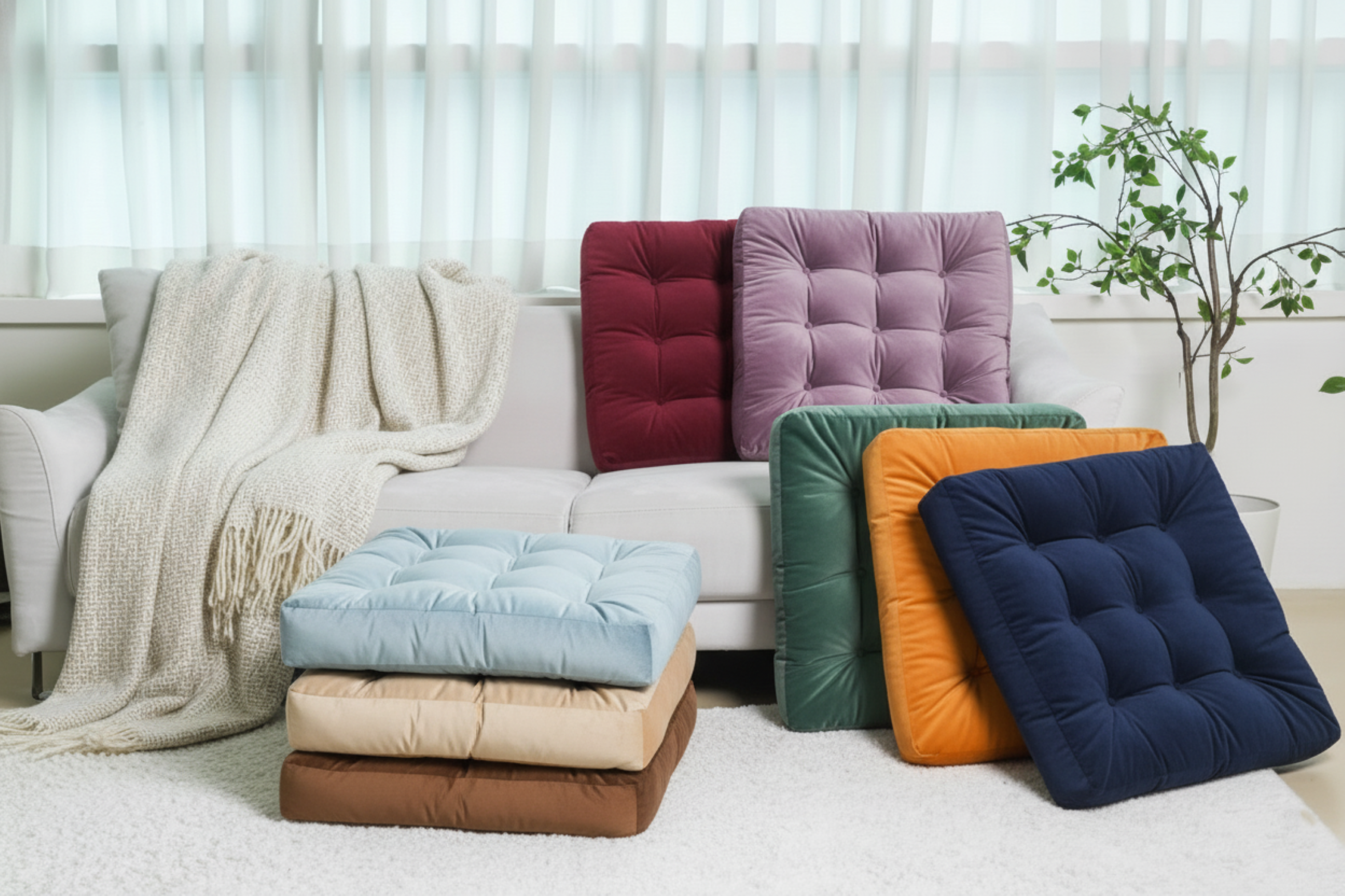 Single Velvet Floor Pillows