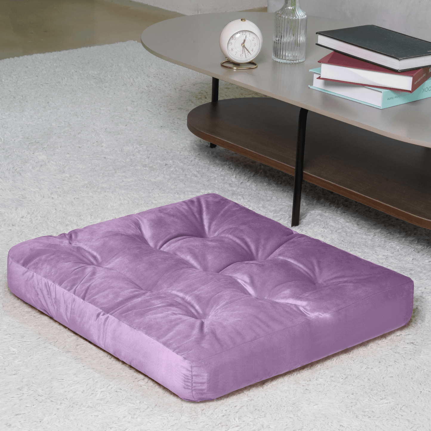 Velvet Floor Cushion (Lavender)