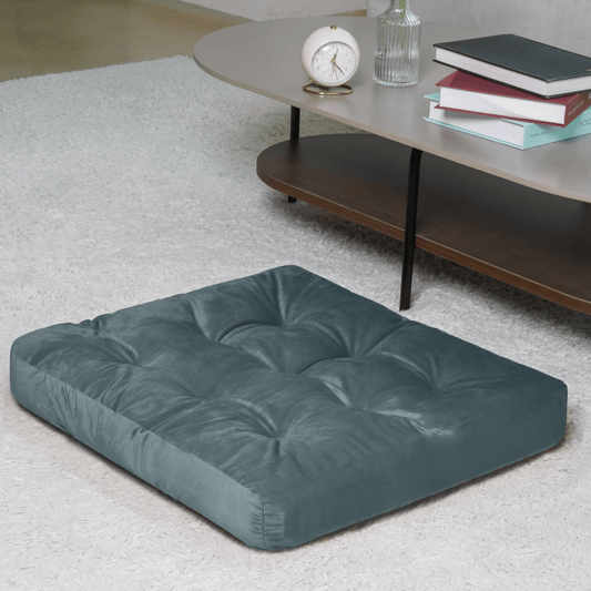 Dark Green Velvet  Floor Cushion