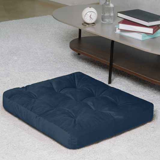 Velvet Floor Cushion (Dark Navy)