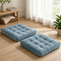 Velvet Floor Pillow Set of 2 – Pastel Blue