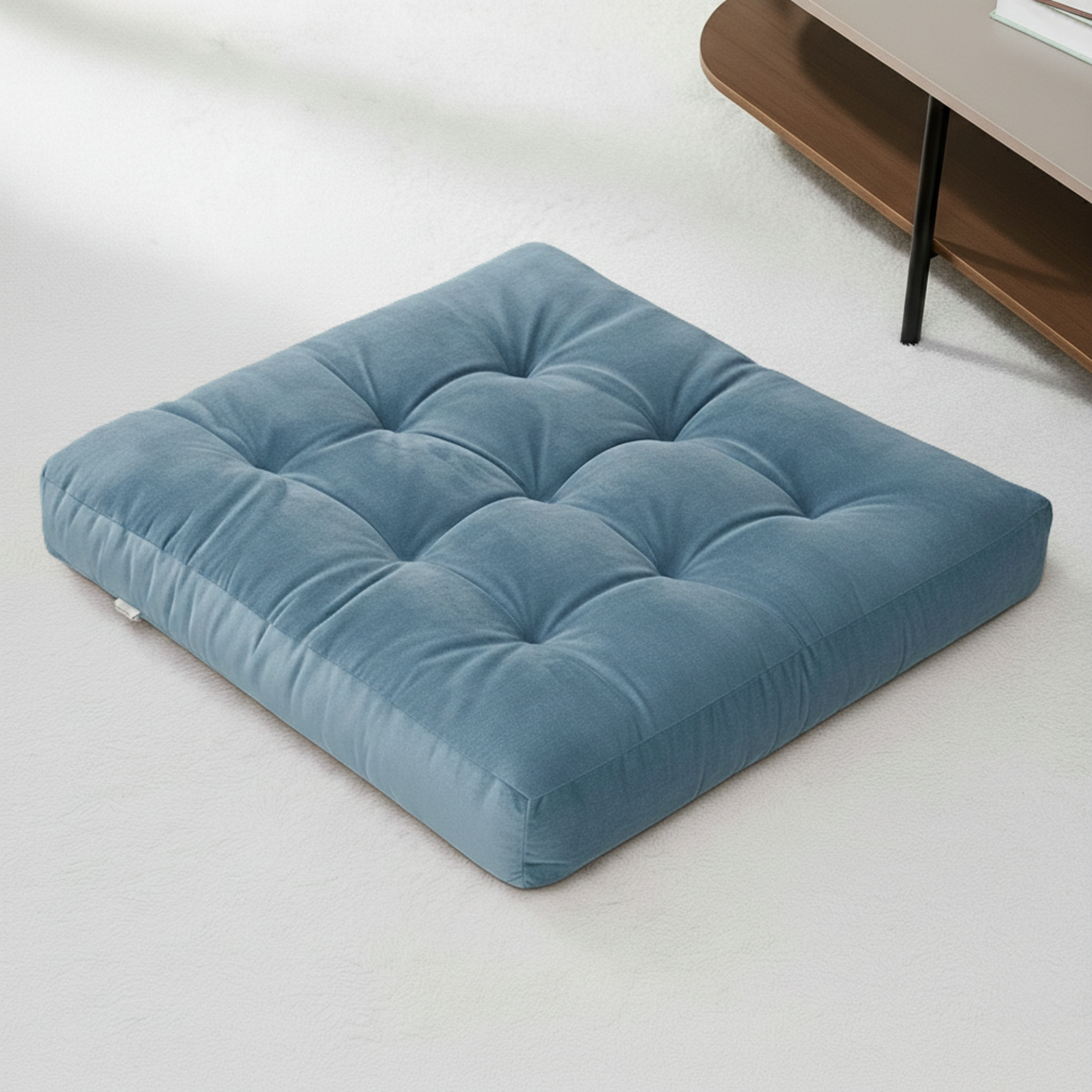 Pastel Blue Velvet Floor Pillow