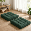 Velvet Floor Pillow Set of 2 – Green