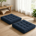 Velvet Floor Pillow Set of 2 – Navy