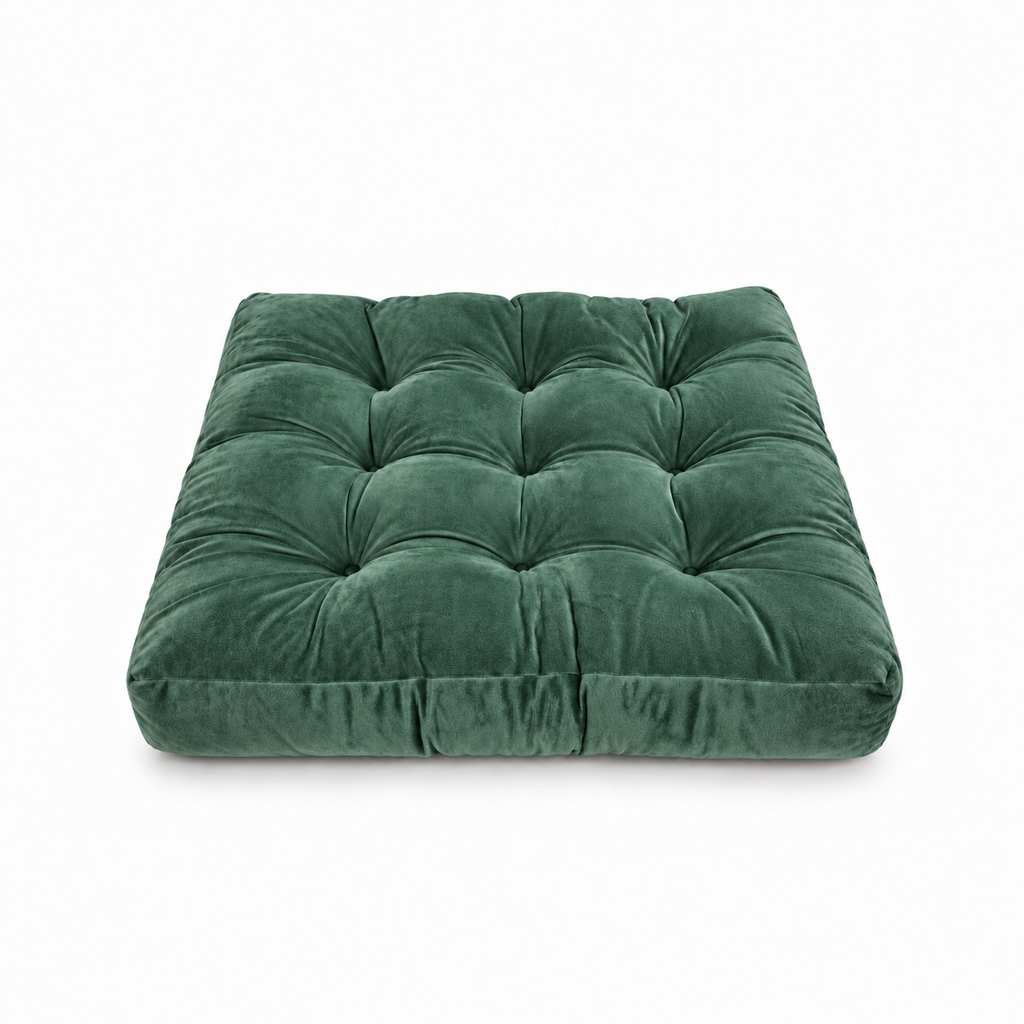 Velvet Floor Pillow Set of 2 – Green