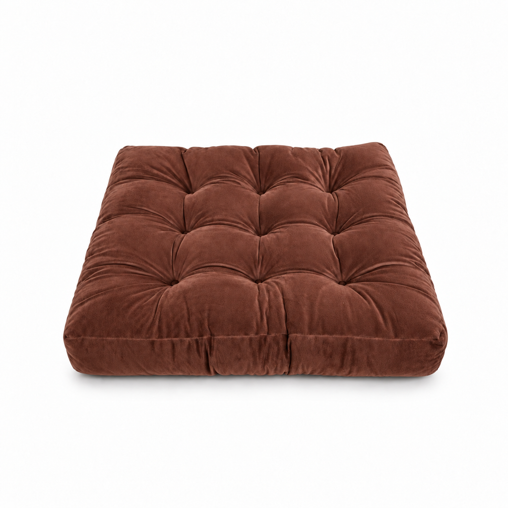 Brown Velvet Floor Pillow