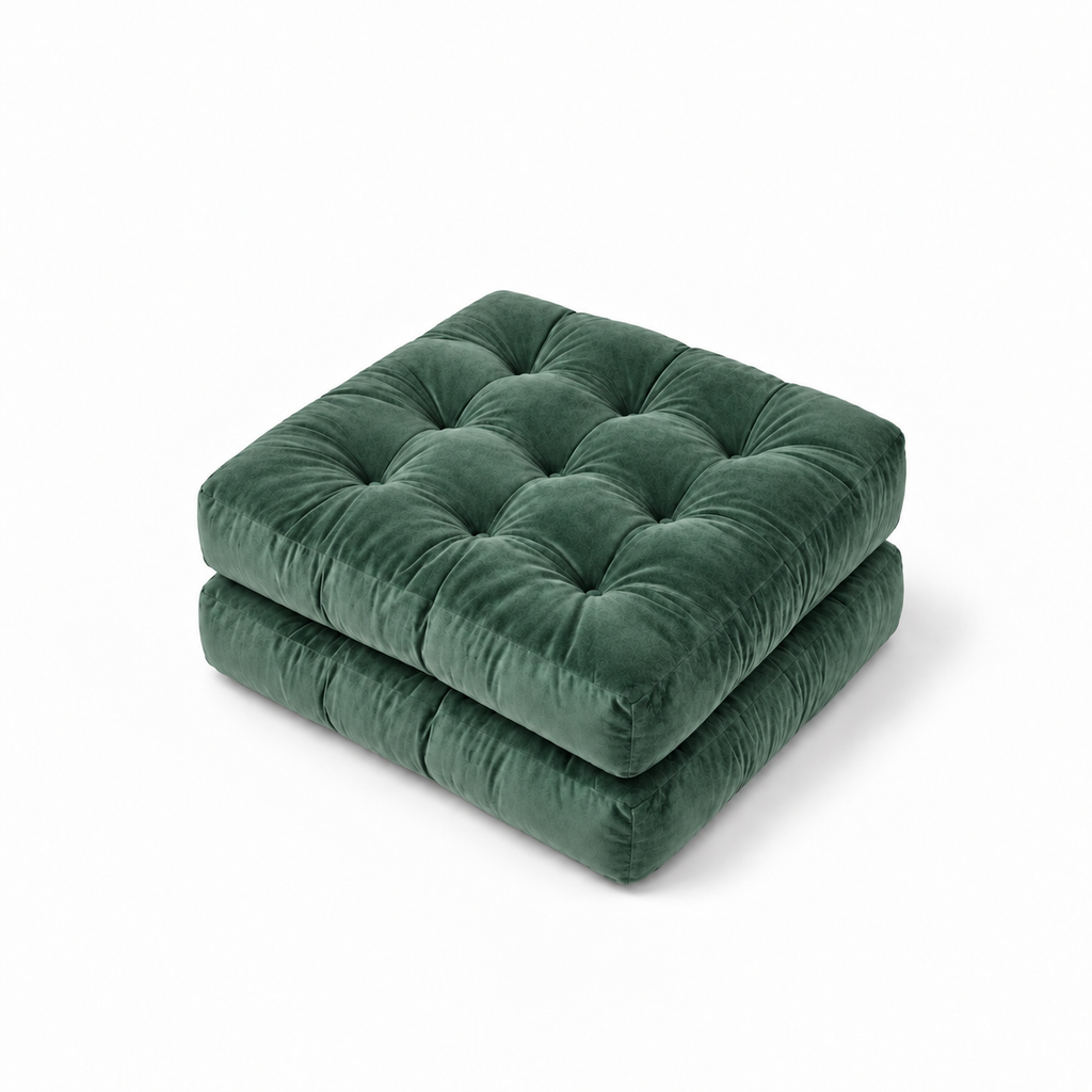 Velvet Floor Pillow Set of 2 – Green