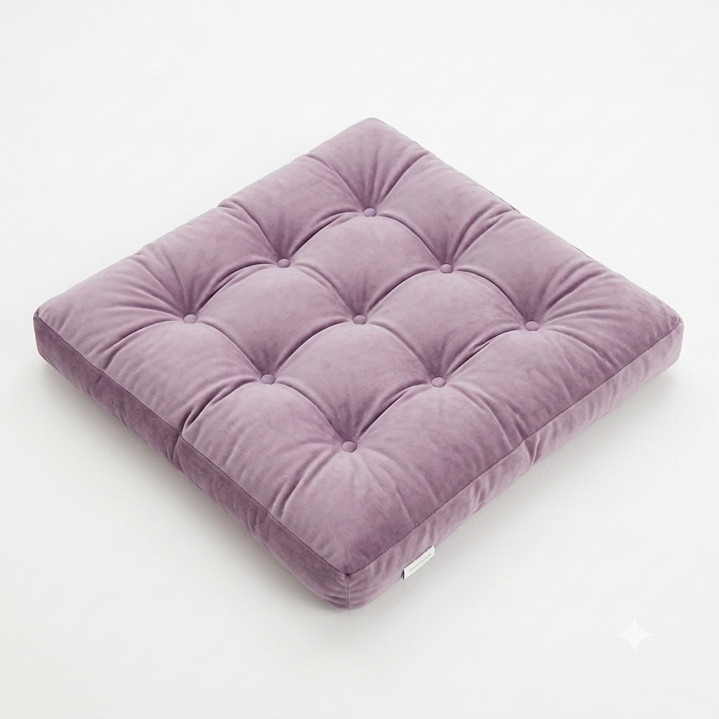 Lavender Velvet Floor Cushion