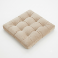 Beige Velvet Floor Pillow