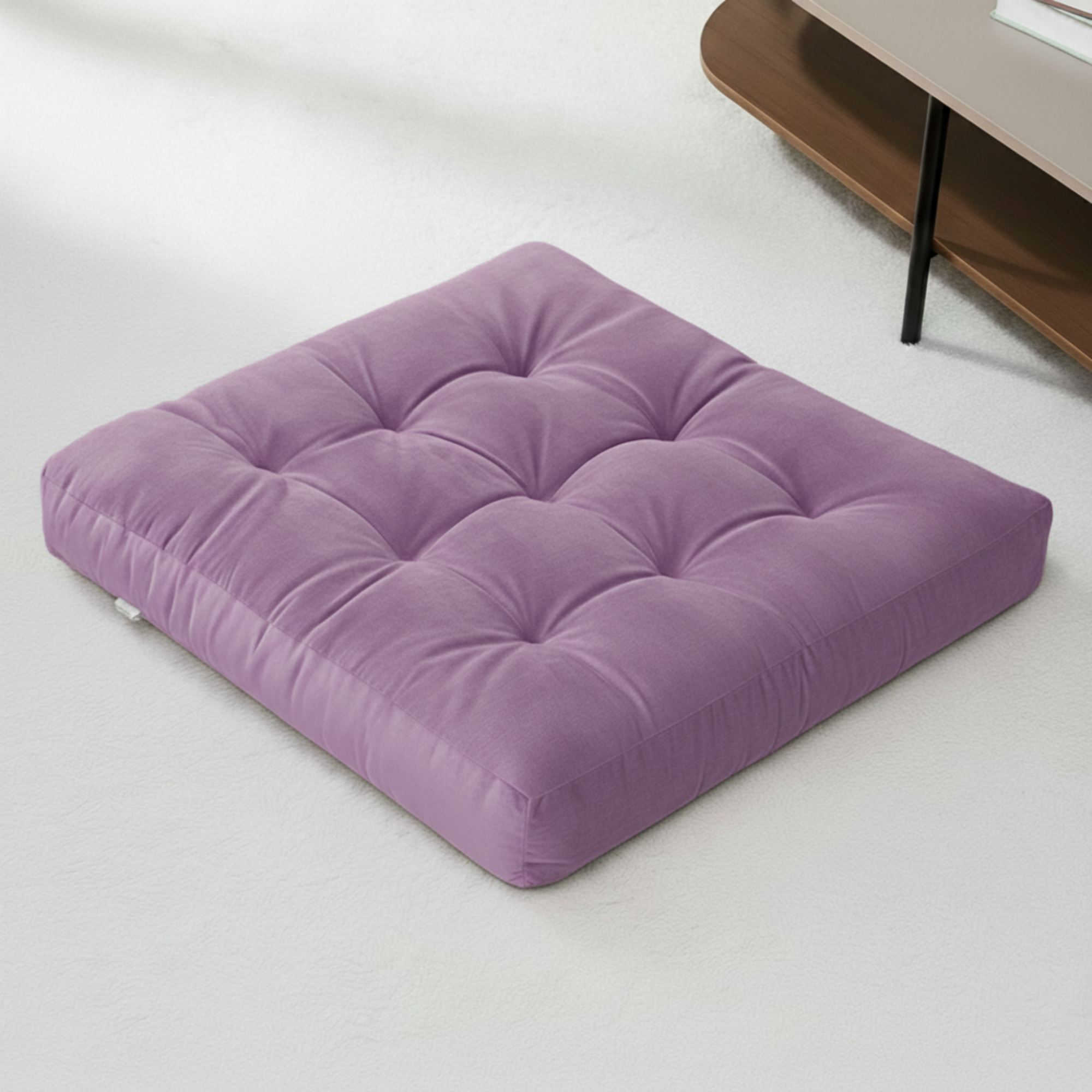 Lavender Velvet Floor Cushion