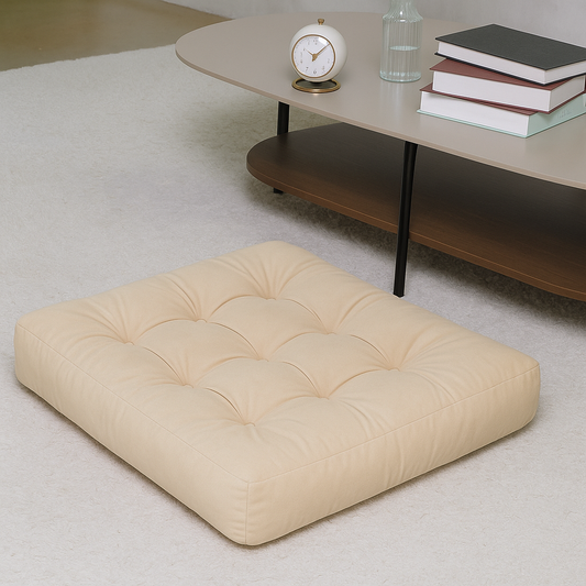 Velvet Floor Pillow – Beige