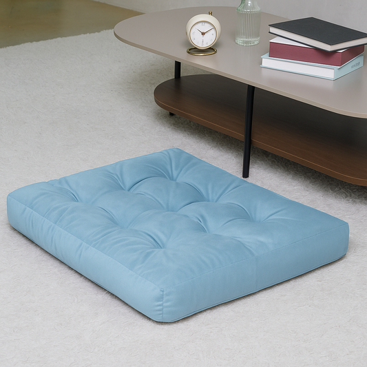 Velvet Floor Pillow – Pastel Blue