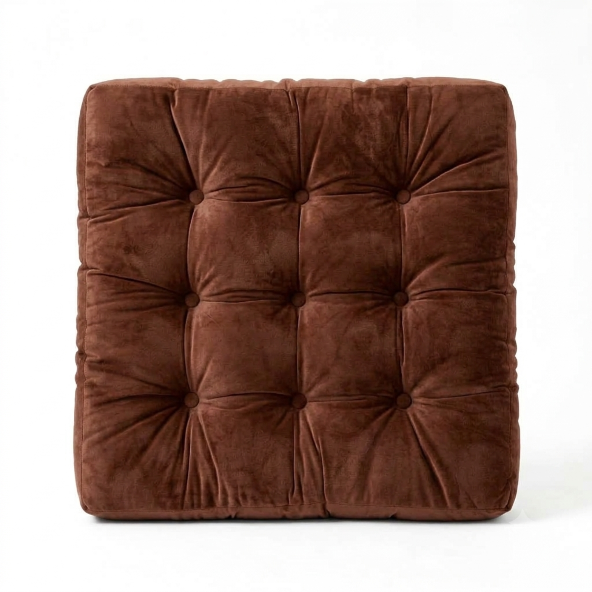Velvet Floor Pillow Set of 2 – Brown