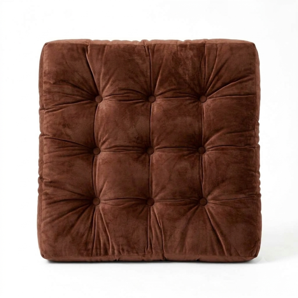 Brown Velvet Floor Pillow