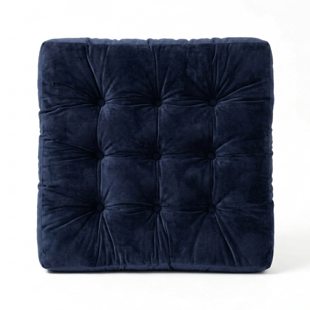 Navy Velvet Floor Cushion