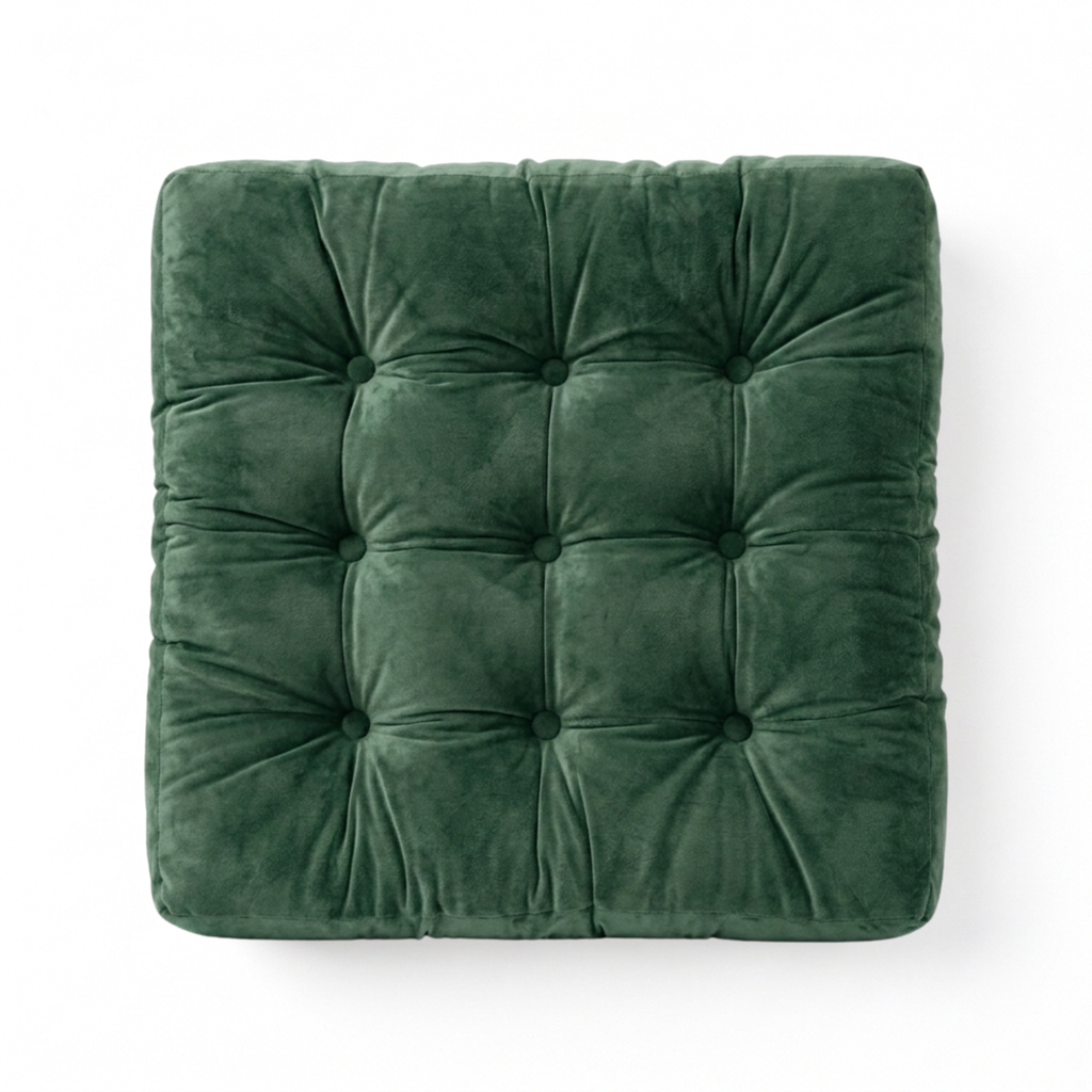 Green Velvet Floor Cushion